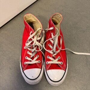 Red High Top Converse All Star (W8 // M6)